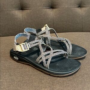 Chaco Striped Black and Cream Sandals